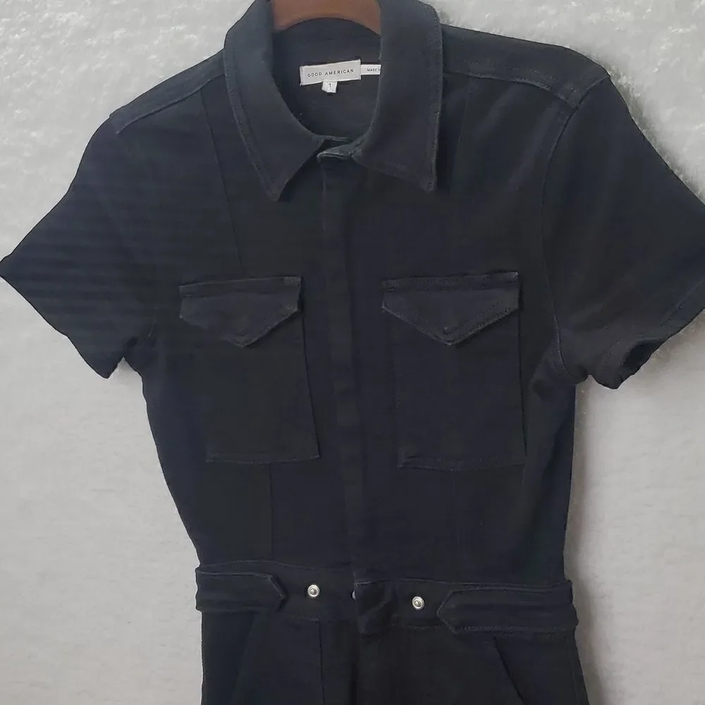 Good American The Fit For Success Jumpsuit Black Size 1
